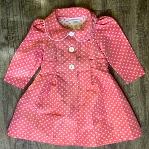 Bonnie Jean Polka Dot Girls Overcoat